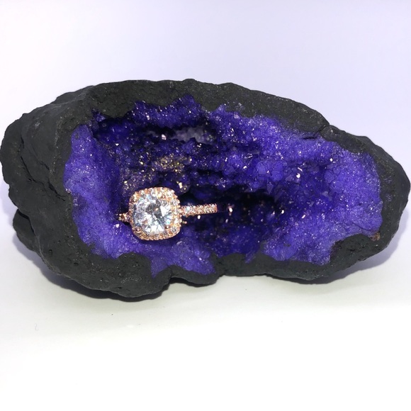 Princess Cut Engagement Ring Wedding Band 8.75 & 6 - Picture 4 of 8